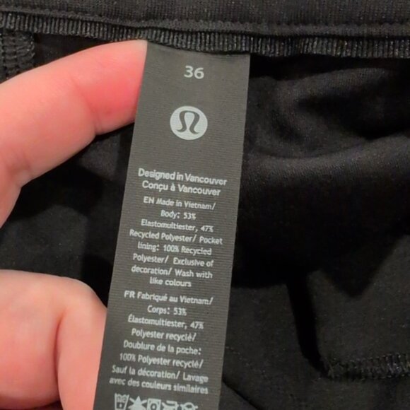 NWT Lululemon ABC Slim-Fit Trouser 34" *Warpstreme Black - Picture 9 of 11